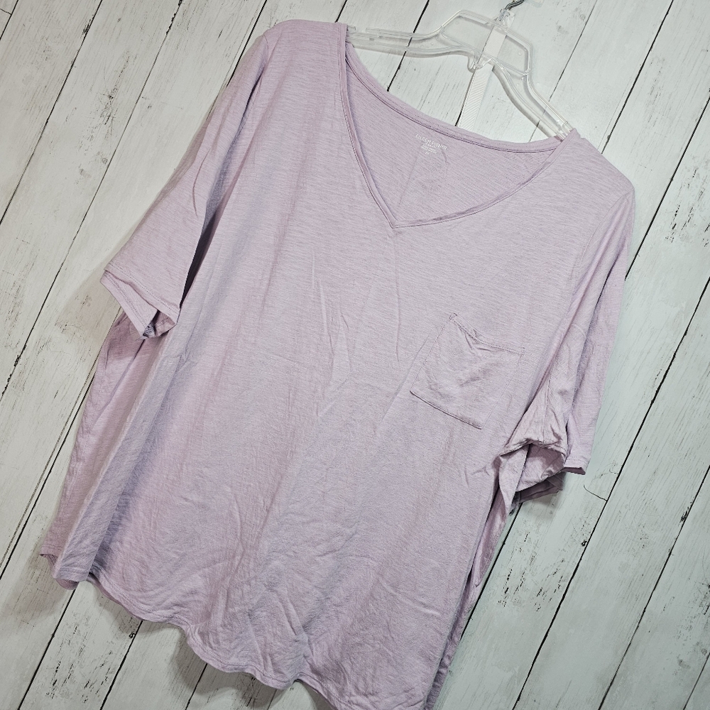 EILEEN FISHER Women's Lavender T-shirt Organic Cotton Relaxed Fit S/S Size 3X. - Picture 2 of 7